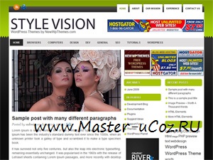 скачать шаблон на тему Style Vision для WordPress бесплатно